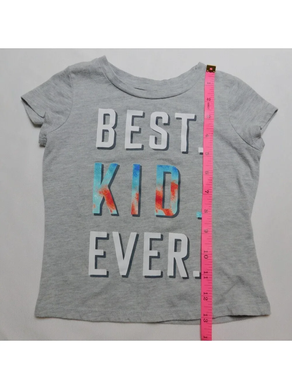 Dolgen Unisex Kids T Shirt 3T Grey Heather Best Kid Ever Graphic Tee Short Sleev